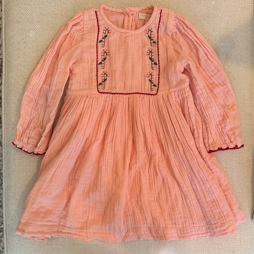 Pink Chicken Nicky Dress, Candy Canes 3Y